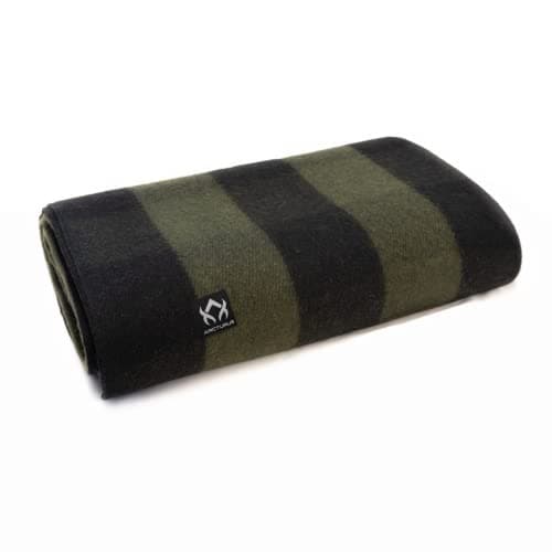 Arcturus Backwoods Wool Blanket - 4.5lbs, Warm, Heavy, Washable, Large | Great for Camping, Outdoors, Survival & Emergency Kits (Olive Green Buffalo) — view 3