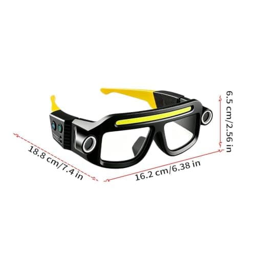 LED Safety Glasses 5 Modes LED USB Rechargeable Headlamp — view 6
