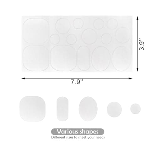 Cretty-Meet 3 Sheets Down Jacket Repair Patches, 45 Pieces Pre-Cut Nylon Fabric Patch Self-Adhesive Repair Patch for Puffer Jackets Tents Sleeping Bags Ski Pants (White) — view 4
