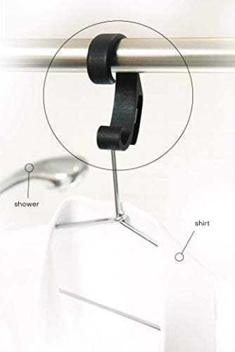 STEAM CLIP Travel Tool Over Shower Door Hook Traveler's Steamer Clip Hook, Over The Door Hanger for Shower, Heavy Duty Clip Hooks for Clothes Bottle Opener & Phone Stand - 1 Pack — view 4