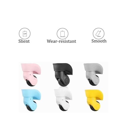 Replacement Luggage Wheels for Suitcases - DIY Repair Kit 5-Pack Rotating Trolley WheelsYellow L Accessories for Easy Travel — view 5