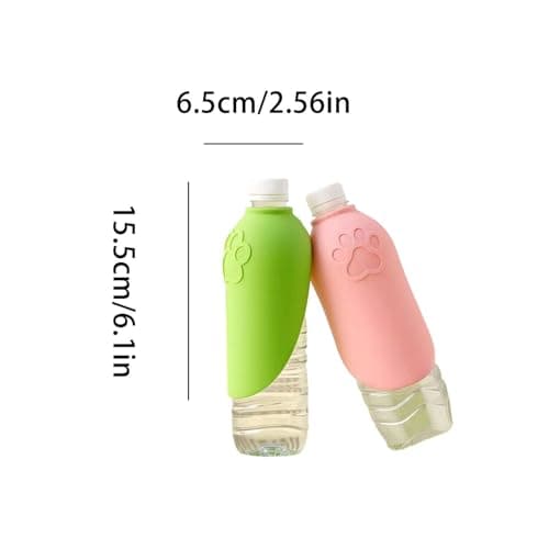 Portable Dog Water Bottle 2 Pack, Silicone Foldable Leak-Proof Hydration Cup, Dog Bottle Pet Water Dispenser For Small Medium Large Breeds — view 6