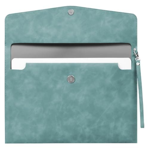 OFFCUP Envelope Documents, A4 Leather File Folder, Portable PU Document Bag