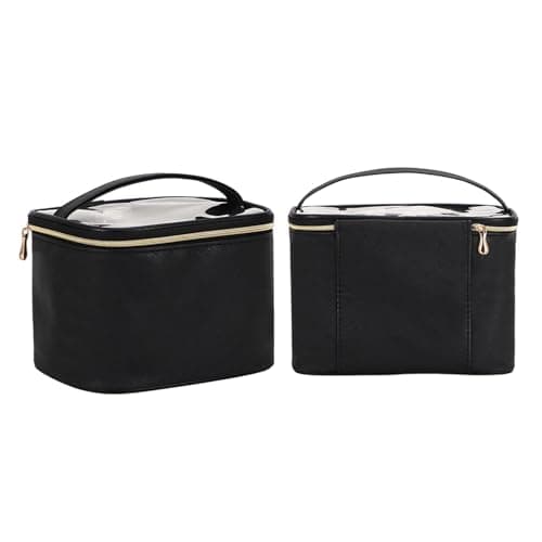 Large Capacity Portable Water Proof PU Leather Travel Makeup Bag Cosmetic Organizer — view 2