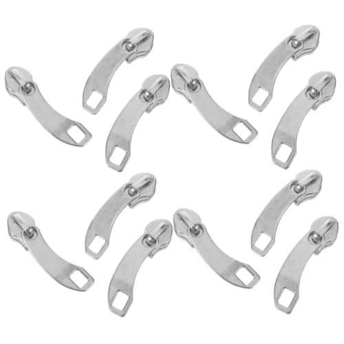 12pcs Silver Zinc Alloy Double Layer Suitcase Zipper Repair Kit