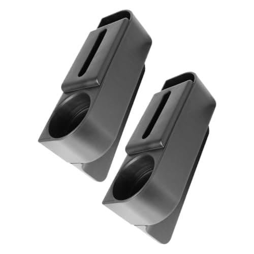 Car Seat Slot Organizer Black Storage Box 2 Pcs with Cup Holder, ABS