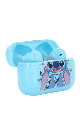 Buds Classic Stitch Wireless Bluetooth EarBuds - Lilo & Stitch In Ear Headphones with Mic, 28+ Hours Playtime, Active Noise Cancelling EarBuds with IPX4 Rating & Wireless Charging Earphones Case