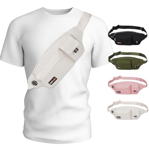 MAXTOP Bumbag Waist Crossbody Bags for Women Men Large Anti-Theft Waist Bag with Adjustable Wide Strap Fanny Pack Cross Body Bag for Outdoors Workout Traveling Casual
