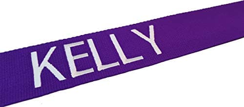 Personalised Luggage Strap with Name – Custom Embroidered Suitcase Belt 180cm x 5cm – Adjustable Travel Baggage Strap for Easy Identification – 100% Polypropylene Material (Purple) — view 2