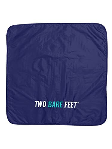 Two Bare Feet Portable Changing Mat for Surfing, Swimming, SUP & Watersports – Waterproof, Soft Sherpa Fleece, Roll-Up Design for Easy Travel & Outdoor Sports (Navy/Teal) — view 4