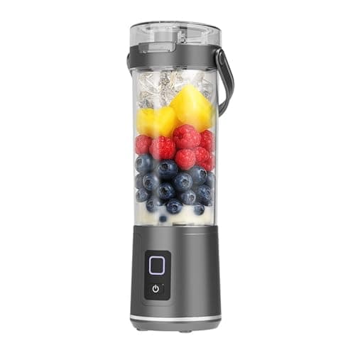 Portable for & Juices 30s Quick Extraction with Reusable Cup Design Ideal Kitchen Outdoor Travel Type-C Rechargeable Personal Size 380Ml Sports Home Use (Black, 27cm)