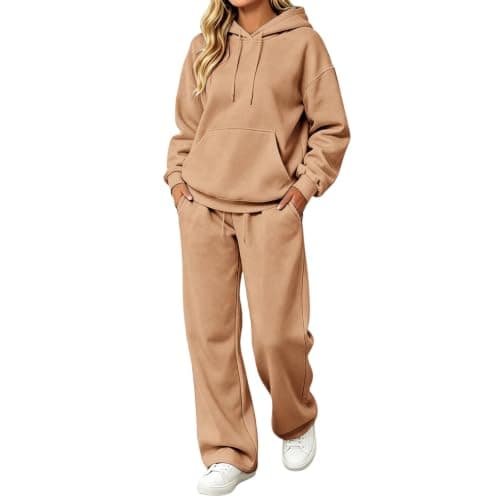 Tracksuit Womens Full Set Pullover Hoodie Wide Leg Trousers 2 Piece Outfits — view 2