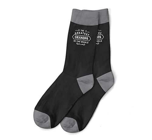 Grandpa Gift Socks Men's Funny Present Keepsake Size 6 - 11 (Black)