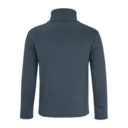 Turtle Neck Shirt Men Classic Basic Warm Pullover Shirts Dark Gray 4XL — view 3