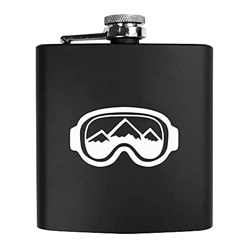 Azeeda 'Ski Goggles' Pocket Hip Flask - 6oz (HP00007742)