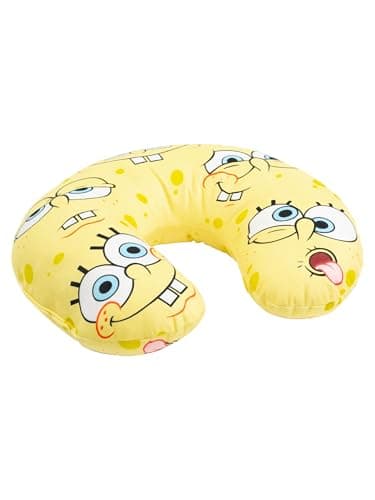 United Labels Spongebob Squarepants - Faces Travel Neck Pillow Comfortable Travel Pillow Neck Pillow Car Aeroplane Yellow — view 3