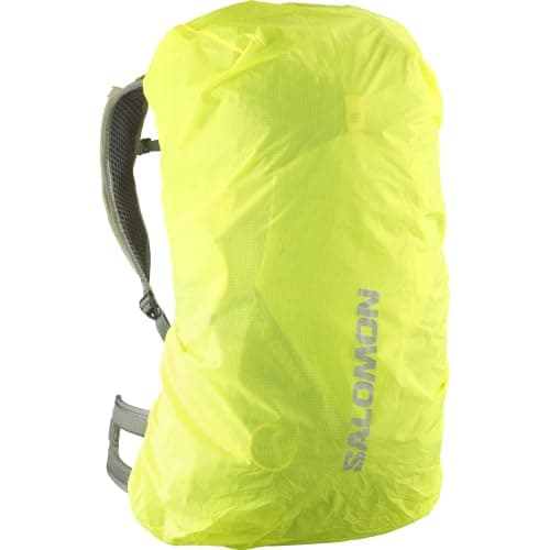 Salomon RAIN COVER MEDIUM Waterproof Ultra-Light Pack Cover, Adjustable Fit for 25-40L Bags, Bright Yellow Weather Protection, Reflective Design