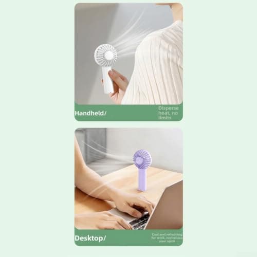 ZiStarlilife Handheld Fan - USB Cooling Fan Portable Handheld For Mini Air Conditioner Quiet Adjustable Desk Fan For Laptop Or Power Bank, Plastic, For Dorm Office Use(14 hours Burgundy) — view 6