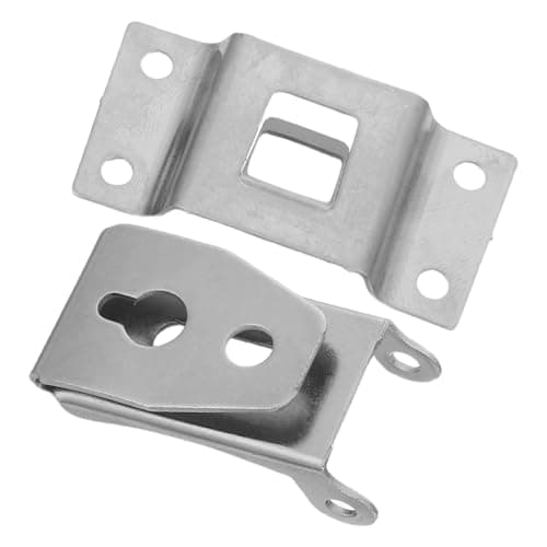 Detachable Hard Hat Headlamp Holder Clips Silver Pair Stainless Steel