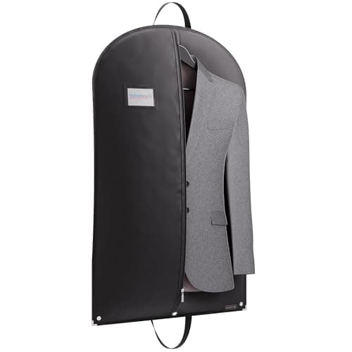 HANGERWORLD 40 Inch Black Breathable Suit Cover Carrier Protector Travel Bag with Handles — view 3