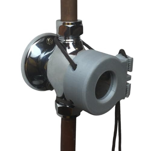 Shower Push Button Holder Lock Universal Adapter for Campsites Swimming Pools Gyms Camping - Grey