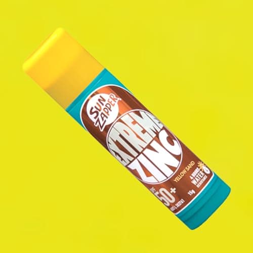Sun Zapper Zinc Stick - Yellow Colour Sunblock Stick SPF 50+ Zinc Oxide Face Mineral Sun Cream Made in Australia — view 4