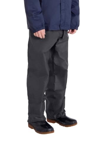 Mountain Warehouse Pakka Kids Waterproof Over Trousers Black 11-12y