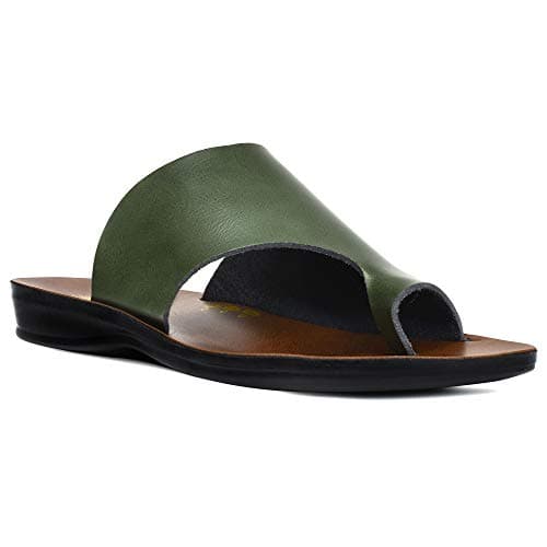 Aerosoft Women's Flat Sandals – Summer Walking Flip Flops – Comfortable Orthopedic Sandals with Arch Support for Women – Trendy Casual Outdoor Shoes, Green, 6 UK — view 5