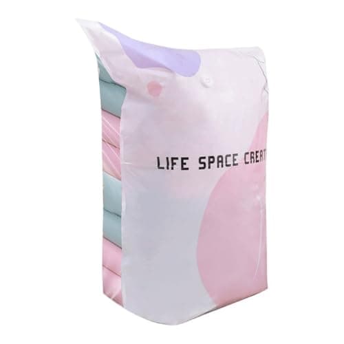 Pump-Free Vacuum Storage Bags, Seconds Quick Deflation Airtight Seal Moisture-Proof Eco-Friendly Stand-Up Space Saver Bags for Quilts Clothes Bedding 3 Pieces (Colored, 70x50x30cm)