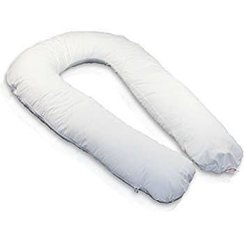 sleepdove® Maternity Pillow, Maternity Support Pillow, Pregnancy Pillow, Pregnancy Support U Pillow, Nursing Pillow, U Body Pillow with Zipped Luxurious Cotton White Pillow Case (12ft (Large)) — view 2