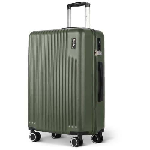 LUGG 24inch Vacay Suitcase ABS Luggage with TSA Indent Lock, Aluminium Trolley Handle, 360° Spinner Wheels, Water-Resistant & Durable Material - Airline Compatible (66.5 x 25.5 x 44cm)