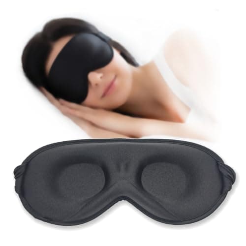 SAUNORCH 3D Contoured Sleep Mask, 100% Blackout Eye Mask for Sleeping