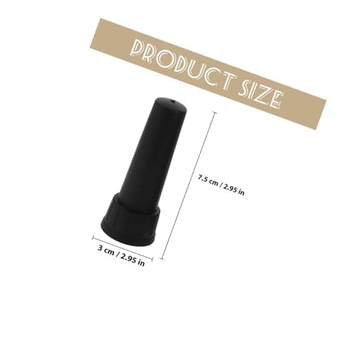 Baluue 2pcs Rubber Stick Umbrella Tip Covers Replacement Black — view 2