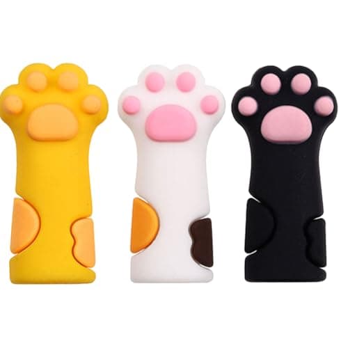 minkissy Cat Paw Cuticle Nipper Cover 3 Pack Silicone Cuticle Scissors Cover Nipper Protective Cap for Nail Nippers Pedicure Tool Scissors Protective Sleeve for Salon Travel Storage