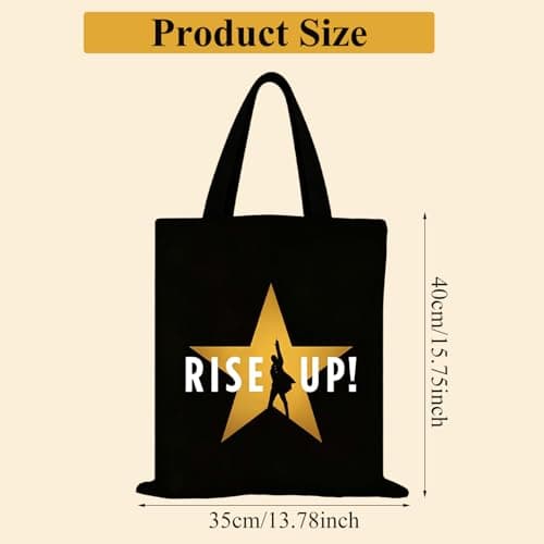 Xenovate Hamilton Canvas Tote Bag, Hamilton Merch Totebag for Musical Fans, Reusable Canvas Shoulder Bag for Shopping, School, Work, Travel and Daily Use — view 3