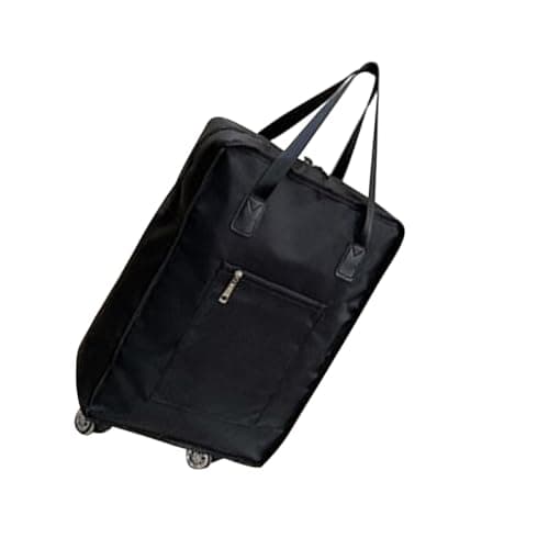 TEMPNAP Large Capacity Travel Bag with Wheels and Foldable Design, Oxford Cloth Sturdy Suitcase Storage Bag for Graduation Festival, Portable Travel Duffel with Wear-Resistant Material