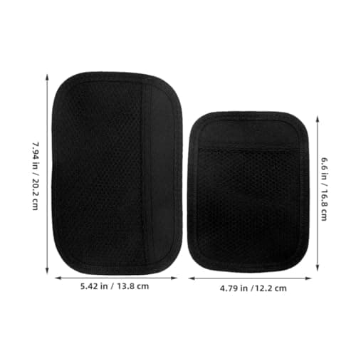 ifundom Car Door Pocket Organizer Mesh Net Bag 2pcs Black Oxford Cloth Easy Installation for Car Interior Phone and Miscellaneous Items Organizer — view 2