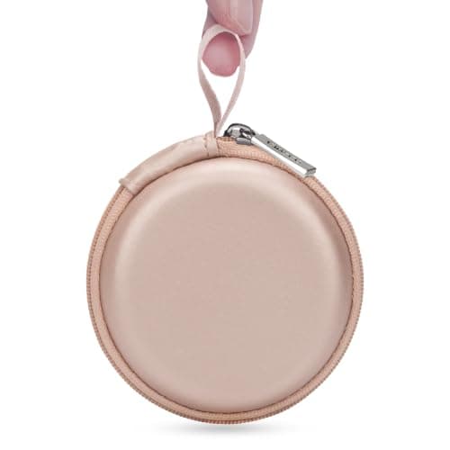 Ginsco Mini-Portable Hard Shell Earbuds Case for Apple EarPods Headphones USB-C Wired Ear Buds/Skullcandy Jib Wired Earbuds, Travel Case for Earphones Earplugs (Rose Gold, 1 Pack)