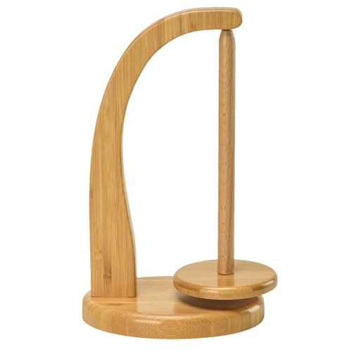 Magnetic Yarn Ball Holder, Wooden Yarn Spinner, Revolving Wool Ball Holder Magnetic Crochet Knitting Yarn Feeder, Portable Rotating Yarn Dispenser, Yarn Stand Organizer for Crocheting Knitting Lovers