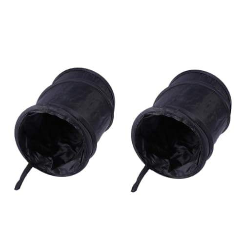 Gogogmee Car Trash Can 2pcs Foldable Polyester Taffeta and Steel Wire