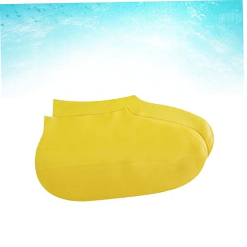 Waterproof Shoe Covers 1 Pair Latex Yellow for Outdoor Travel — view 6