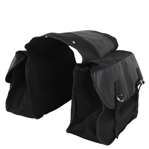 Ausla Motorcycle Saddlebags, 1056 Cubic Inches PU Leather (Black) — view 2