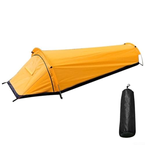 Niceminiwall Ultralight 690g Backpacking Tent for Person – Compact 220 x 90 x 50cm Waterproof & Windproof Camping Shelter with Aluminum Poles, Polyester/Ox(YELLOW) — view 3