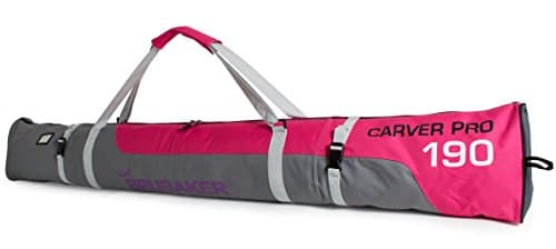 BRUBAKER Combo 'Superfunction 2.0' Ski Boot and Helmet Bag and 'Carver Pro 2.0' Ski Bag for 1 Pair of Ski up to 190 cm Light Pink/Grey — view 6
