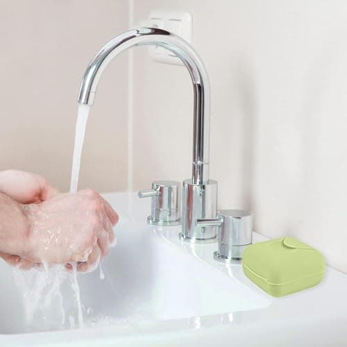 2 Pcs Travel Soap Box Small Size Square Sealed Portable Soap Dish Candy Color Soap Case Container With Lid for Home Outdoor Gym Camping Hiking (Blue+Green) — view 5