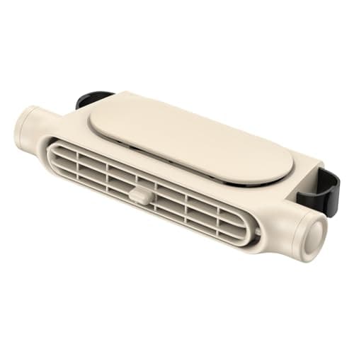 Car Backseat Fan,Car Seat Cooling Fan,3 Speeds Carseat Cooler,Portable Ventilation Fans,USB Rechargeable,Clip On Air Circulator,Electric Vehicle Fans for Road Trips Camping-Beige