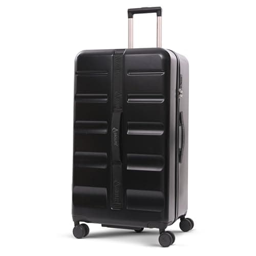 Aerolite Large 101L ABS Hard Shell Trunk Suitcase, 4+1 Wheels, TSA Lock