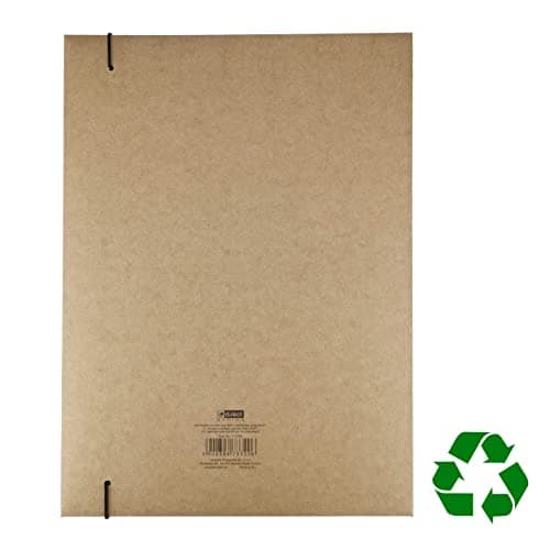 D.RECT A4 Kraft Cardboard Document Wallets with Elastic Band – 6-Pack, 300 GSM Filing Folders for School, Office & Archive — view 2