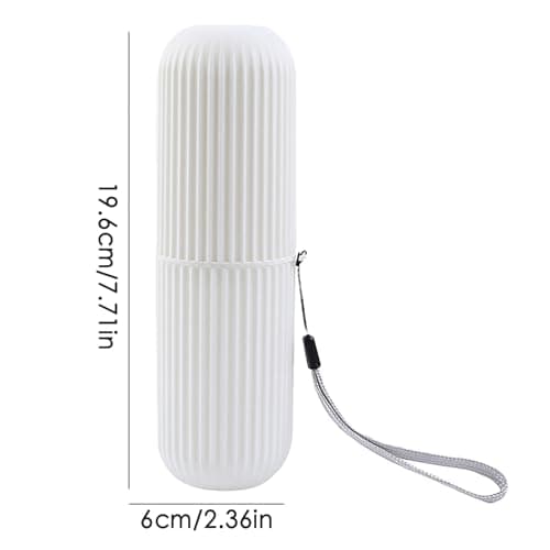 Portable Toothbrush Container - PP Lightweight Travel Wash Cup Holder Compact Size, Practical Toiletry Organization Accessory, Use Hygiene Storage Case, Detachable Design Holder with Secure Closu — view 5