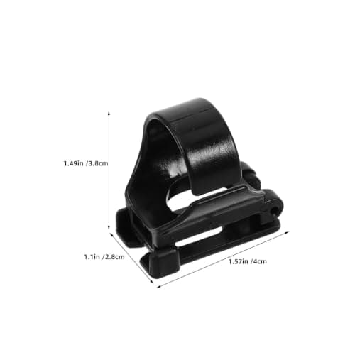 NUOBESTY 8pcs Universal Snorkel Clip for Diving Mask and Snorkel, Quick Release Plastic Holder Lightweight Portability for Travel and Scuba Gear Attachment, Black — view 2